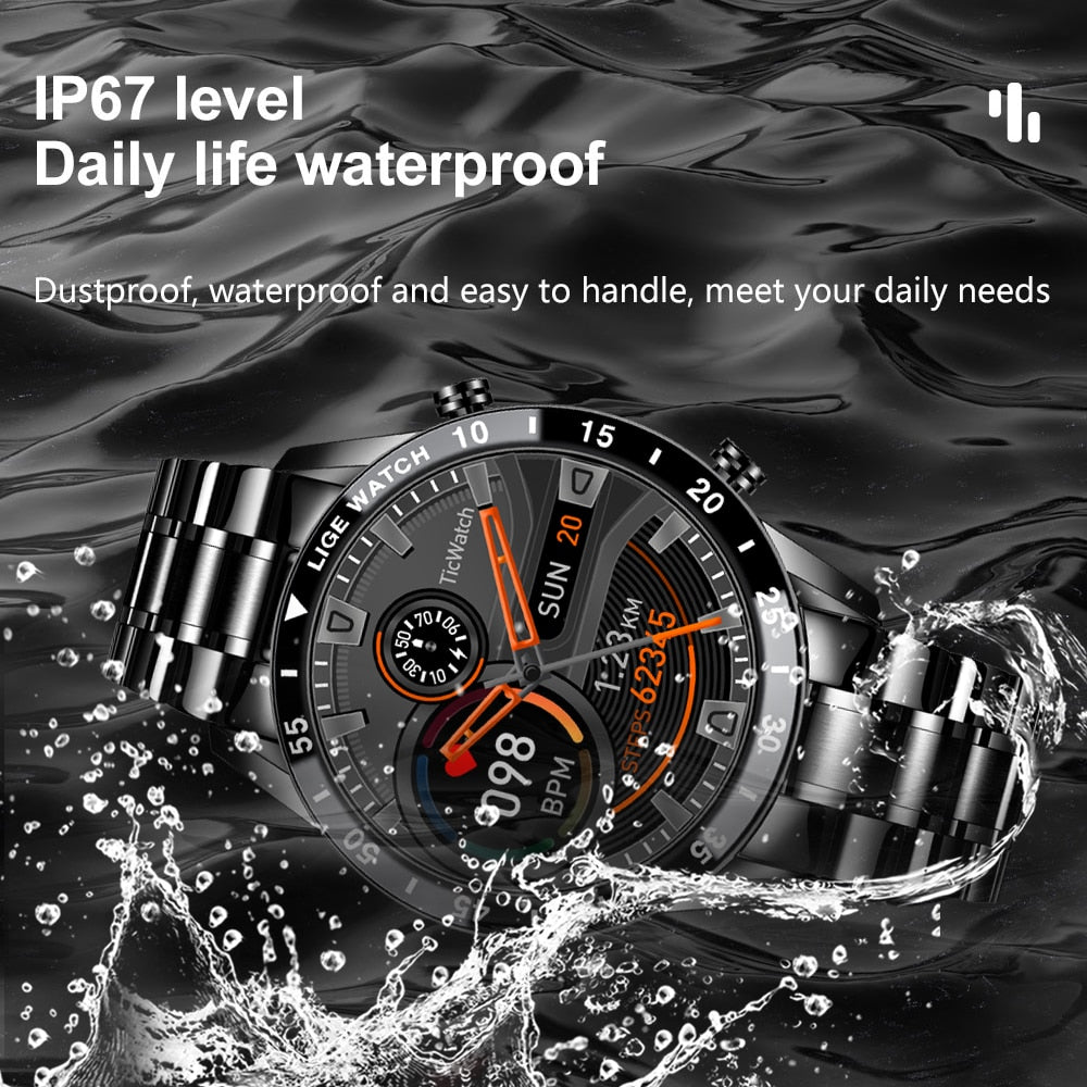 LIGE Men's Bluetooth and Sports Smart Watch