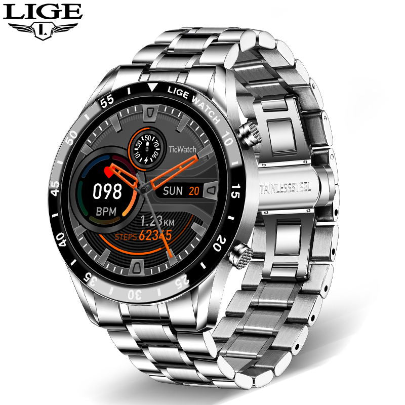 LIGE Men's Bluetooth and Sports Smart Watch