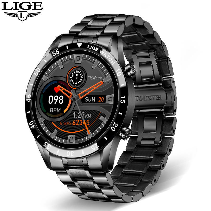 LIGE Men's Bluetooth and Sports Smart Watch